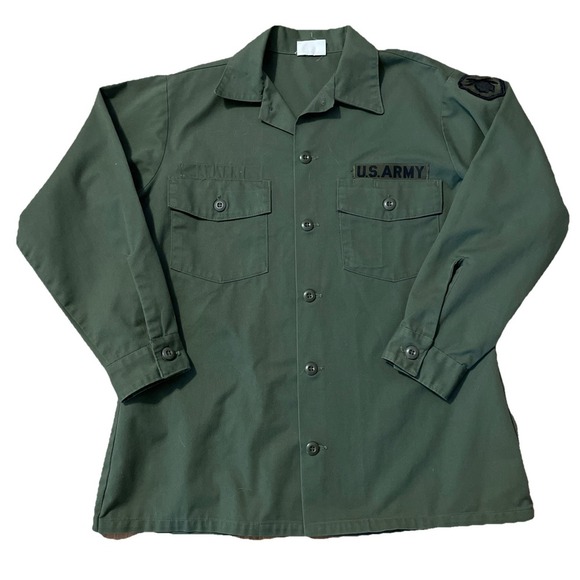 Other - Vintage US Army 98th Infantry Utility Shirt WW2 Iroquois Patch Long Sleeve
